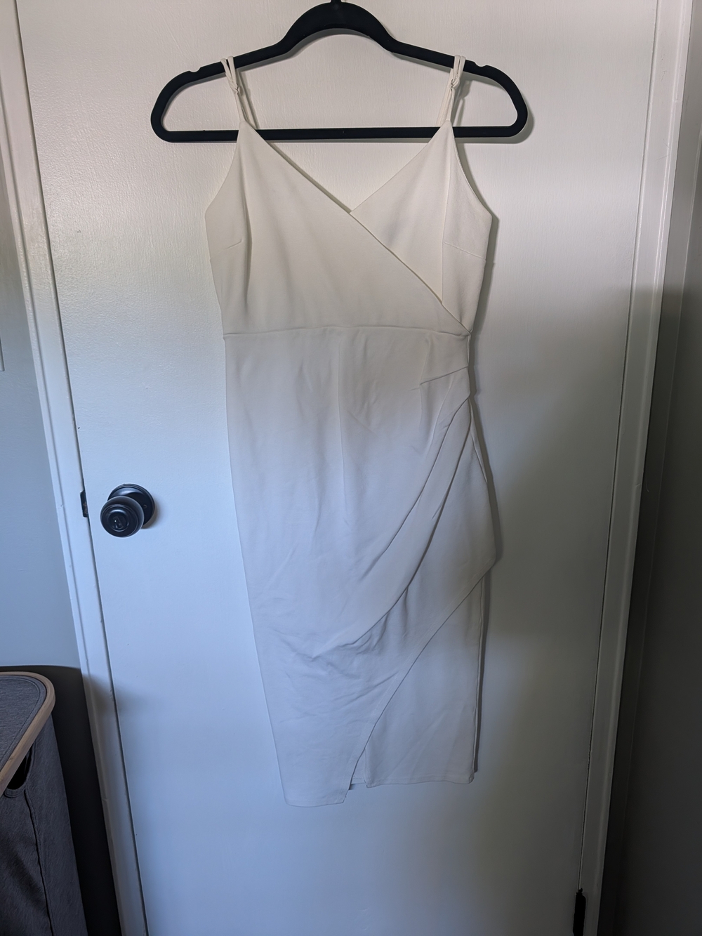 Lulu's White Wrap-Detail Midi Dress